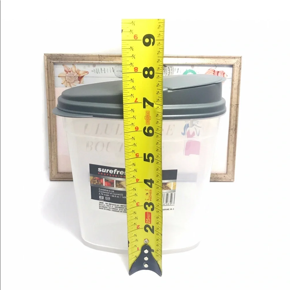 Cereal Keeper Dry Food OVAL Storage Dispenser Dishwasher Safe Lock Lid NEW